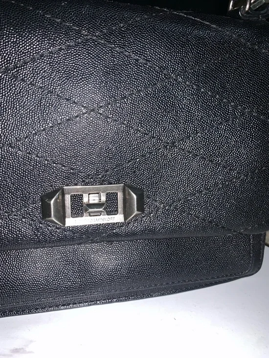 Rebecca Minkoff Black Quilted Crossbody with Silver Hardware - Picture 3 of 13